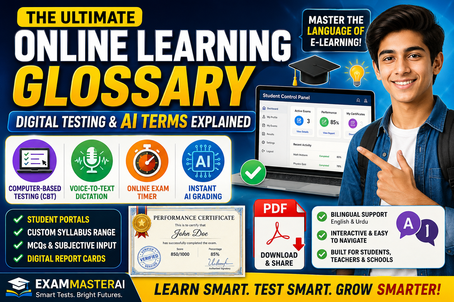 The Ultimate Online Learning Glossary Digital Testing & AI Terms Explained